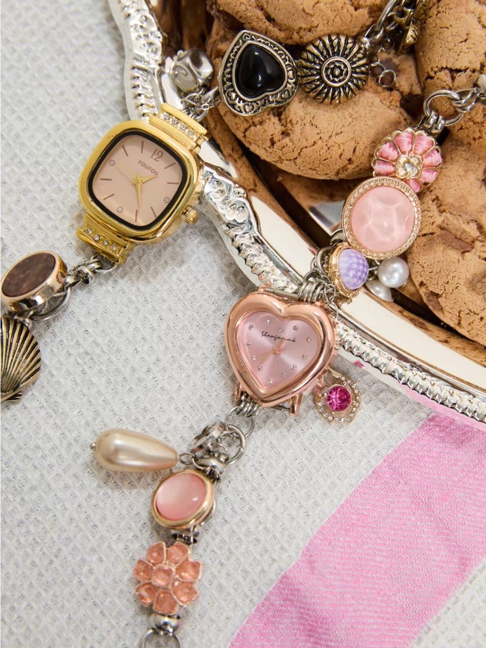 MAISON FOU FOU Anastasia O'Clock Chocker Silver Vintage Style Necklace NEW $48 - Picture 5 of 8
